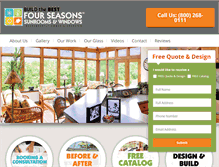 Tablet Screenshot of fourseasons-sunrooms.com